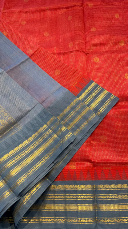 HANDLOOM KANCHIPURAM SILK COTTON (KSC259)
