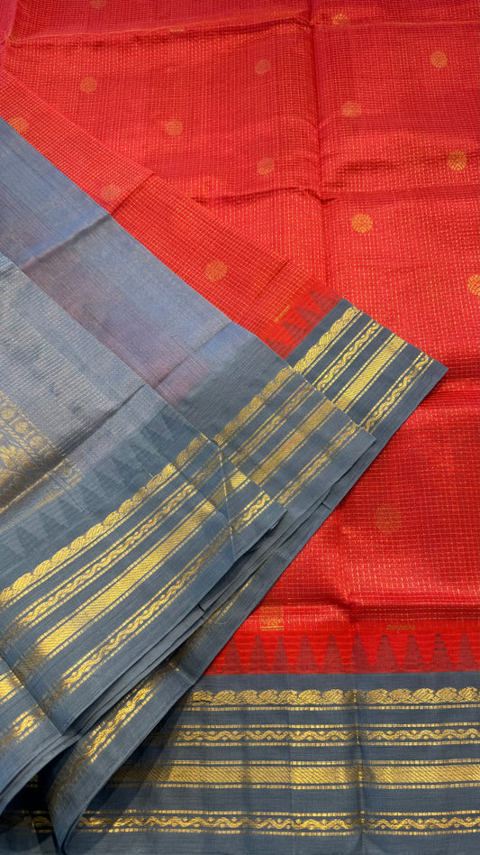 HANDLOOM KANCHIPURAM SILK COTTON (KSC259)