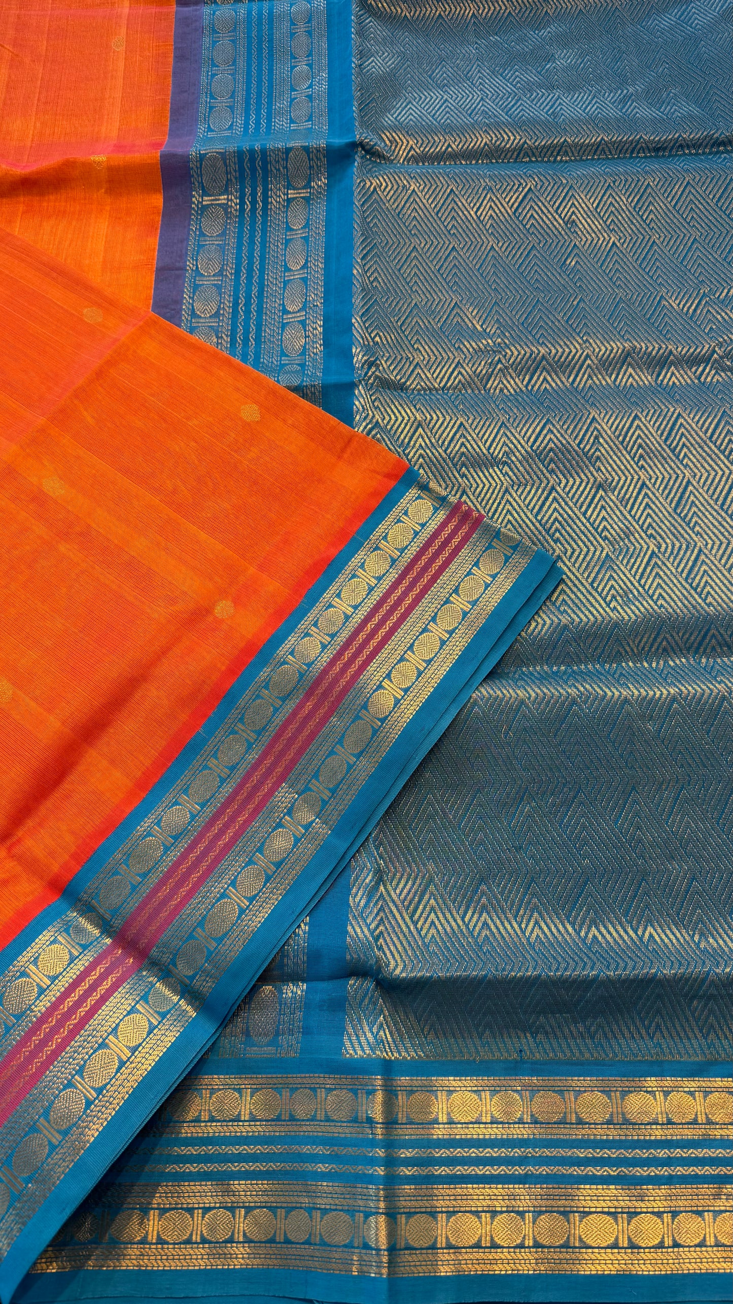 HANDLOOM KANCHIPURAM SILK COTTON (KSC238)