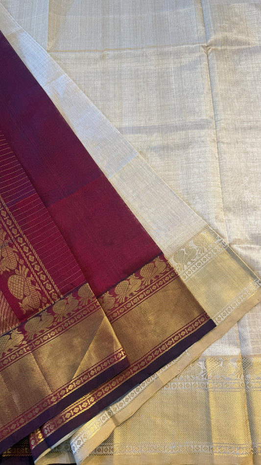 HANDLOOM KANCHIPURAM SILK COTTON (KSC147)