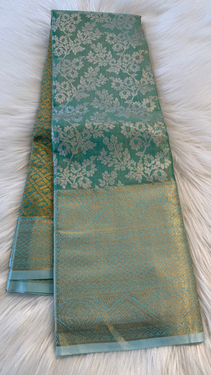 BLUE SEMI SILK KANICHIPURAM SILK SAREE (SSKS33)