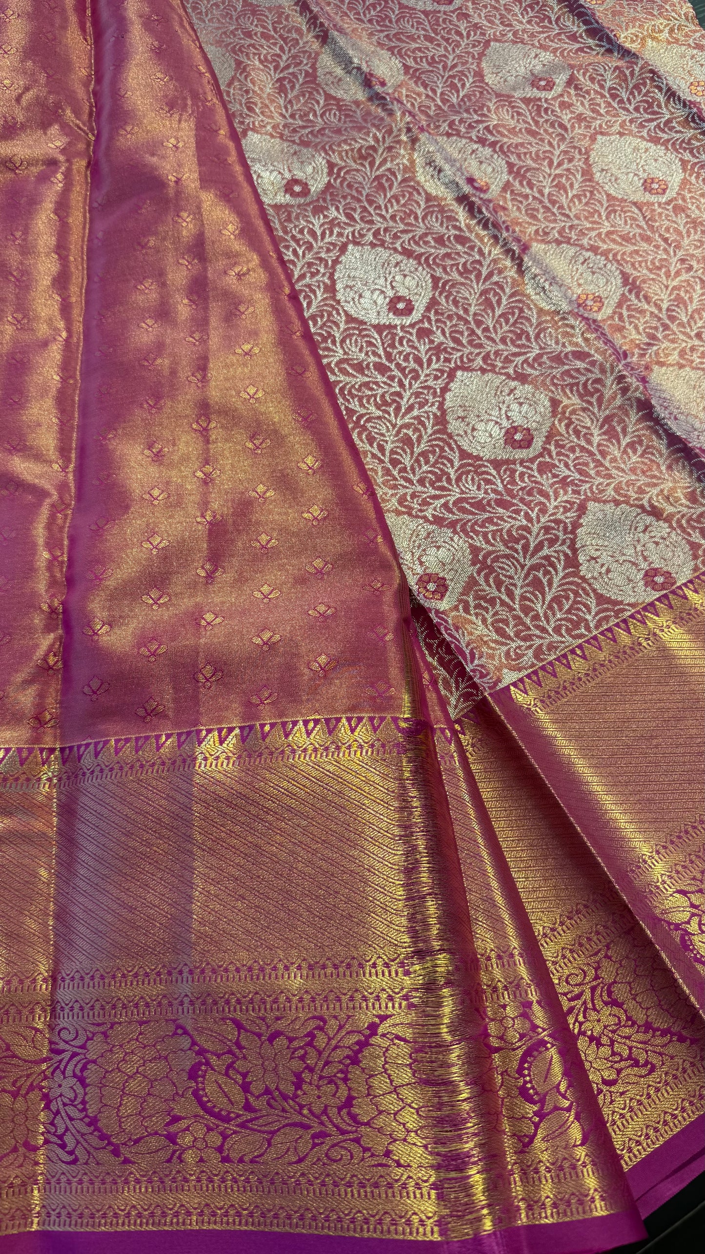 MAGENTA SEMI SILK KANICHIPURAM SILK SAREE (SSKS31)