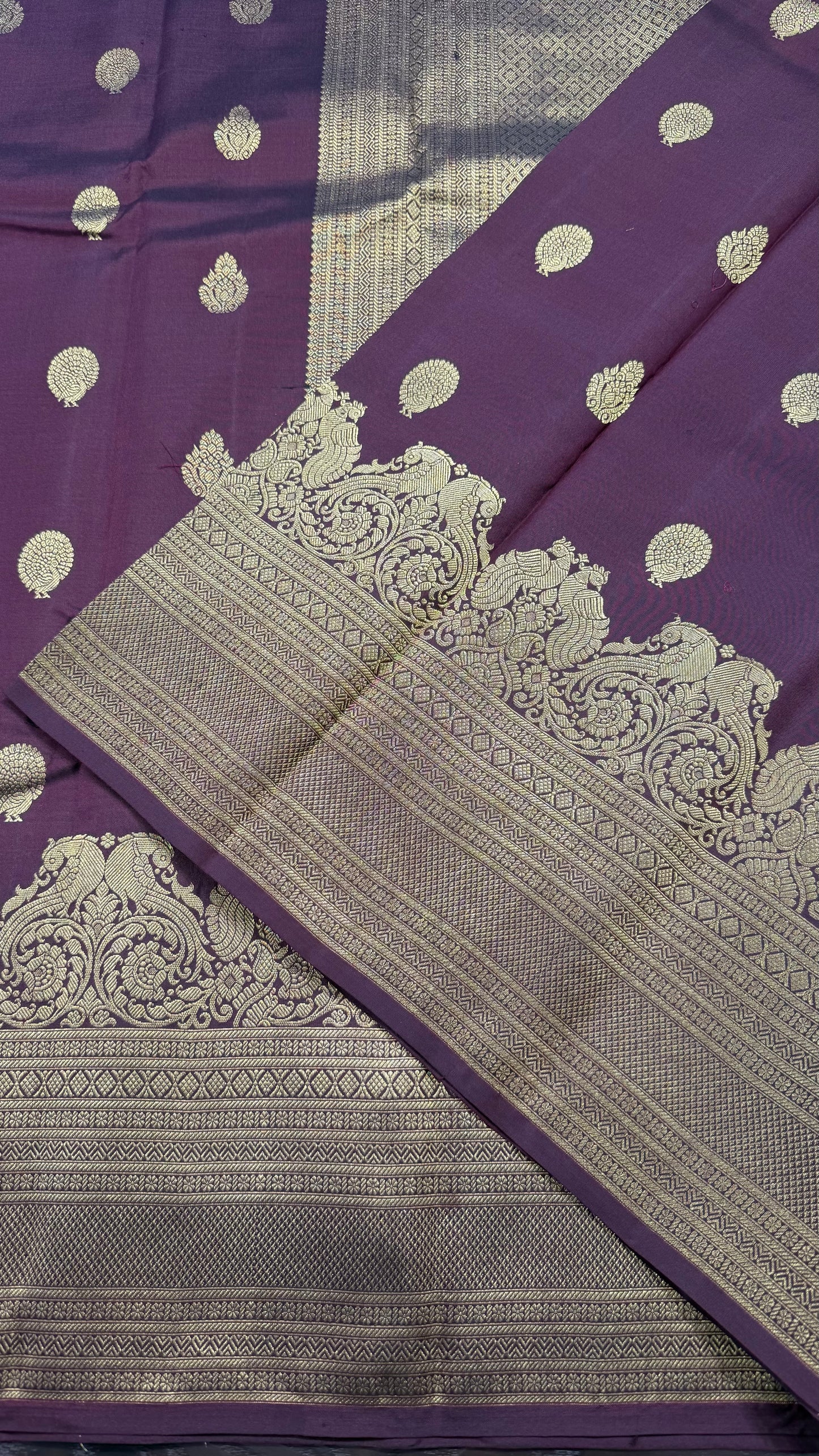 BURNT MAROON PURE KANCHIPURAM HANDLOOM SILK SAREE( KSS 589)