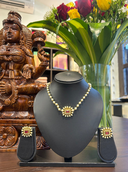 Hradini Short Necklace Jewellery Set