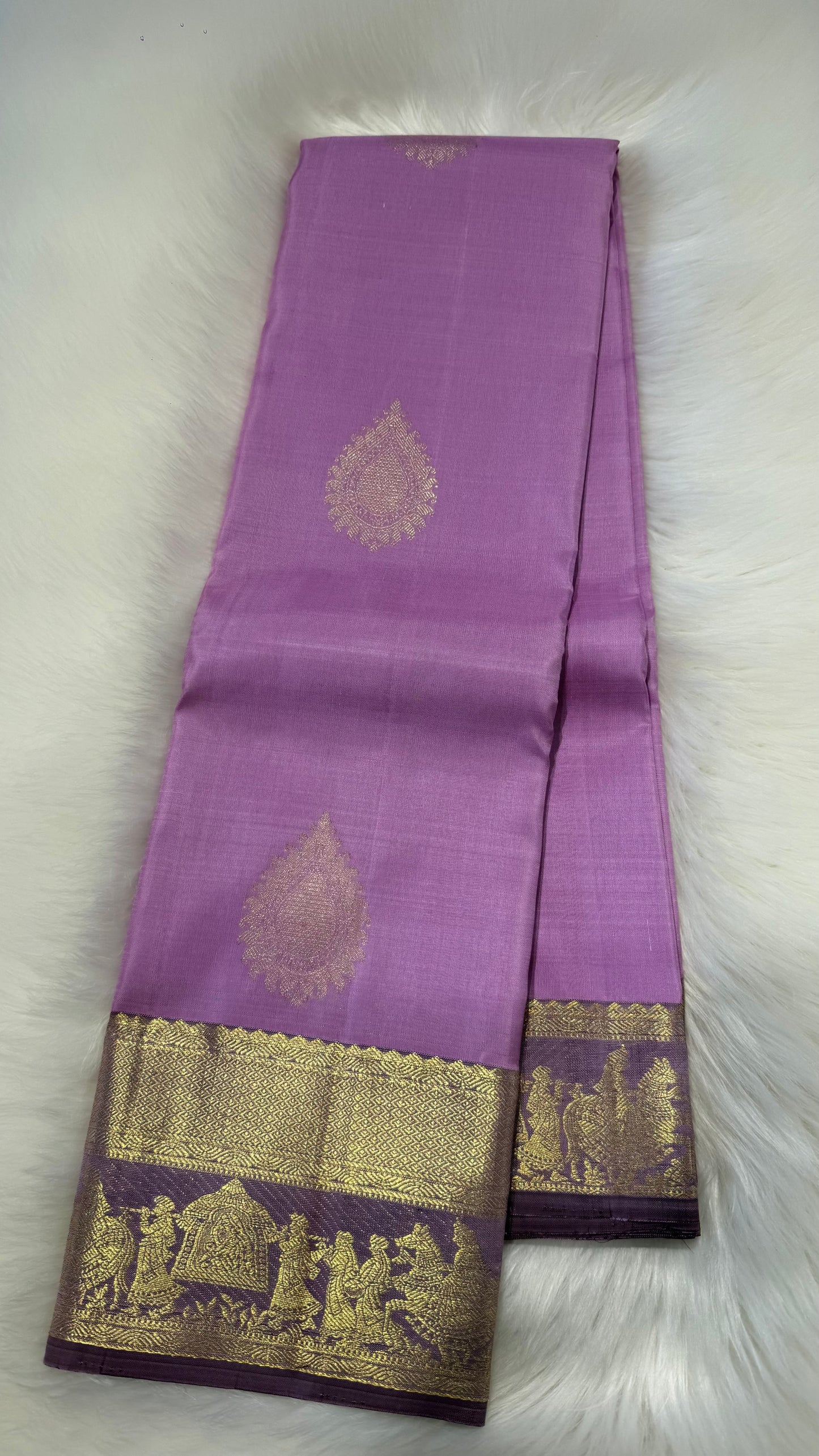 LAVENDER HANDLOOM KANCHIPURAM  SILK SAREE(KSS 544)