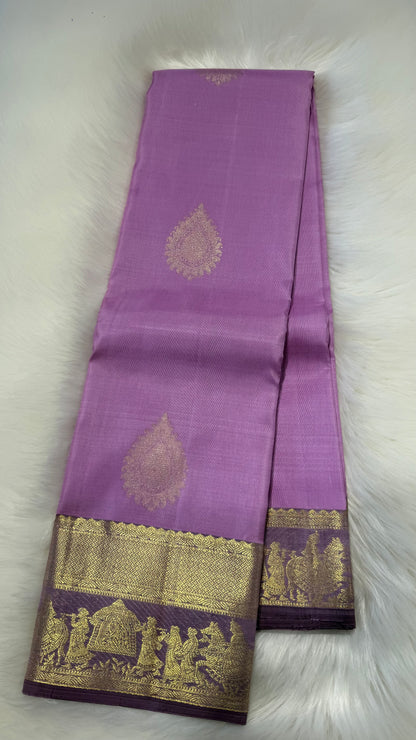 LAVENDER HANDLOOM KANCHIPURAM  SILK SAREE(KSS 544)