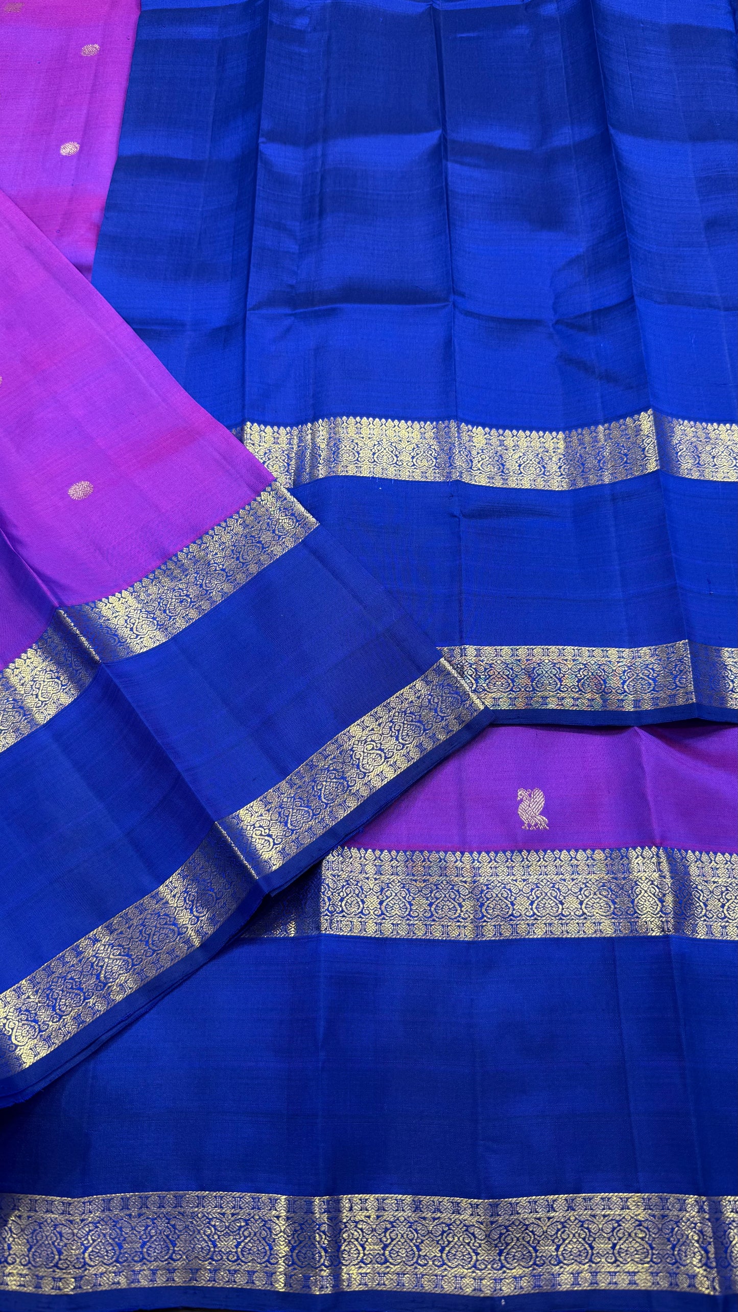 METALLIC VIOLET PURE KANCHIPURAM HANDLOOM SILK SAREE(KSS 543)