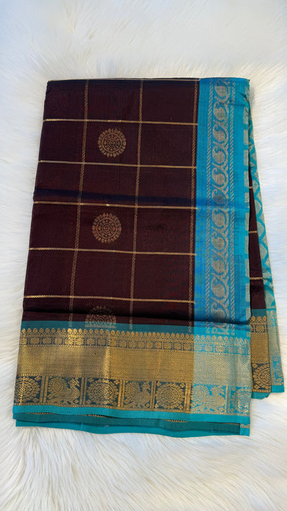 HANDLOOM KANCHIPURAM SILK COTTON (KSC265)