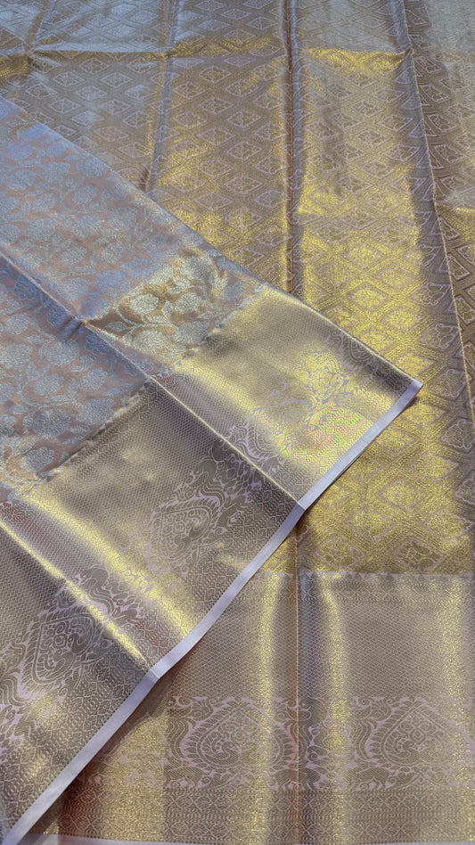 PASTEL PINK SEMI SILK KANICHIPURAM SILK SAREE (SSKS10)