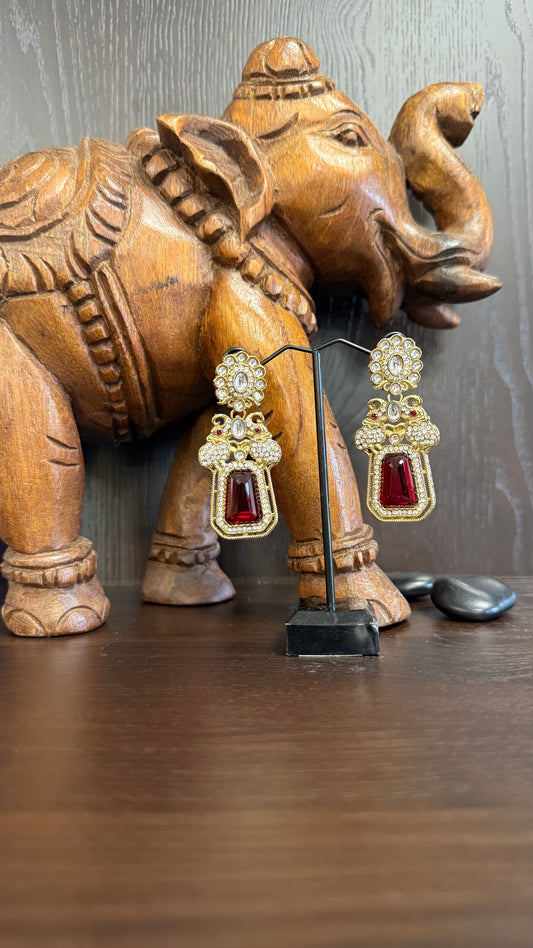 Ashika Ruby Stone Earring