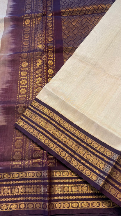 HANDLOOM KANCHIPURAM SILK COTTON (KSC233)