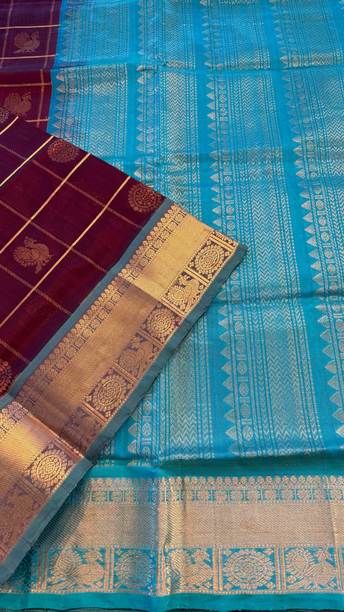 HANDLOOM KANCHIPURAM SILK COTTON (KSC269)
