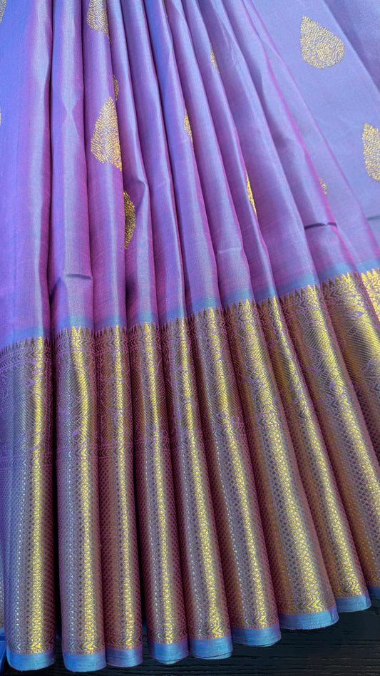 UNICORN GOLD ZARI HANDLOOM KANCHIPURAM SILK SAREE (KSS306)