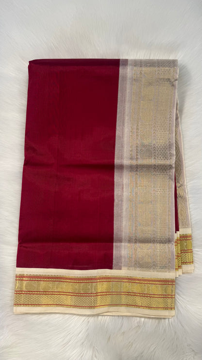 HANDLOOM KANCHIPURAM SILK COTTON (KSC170)