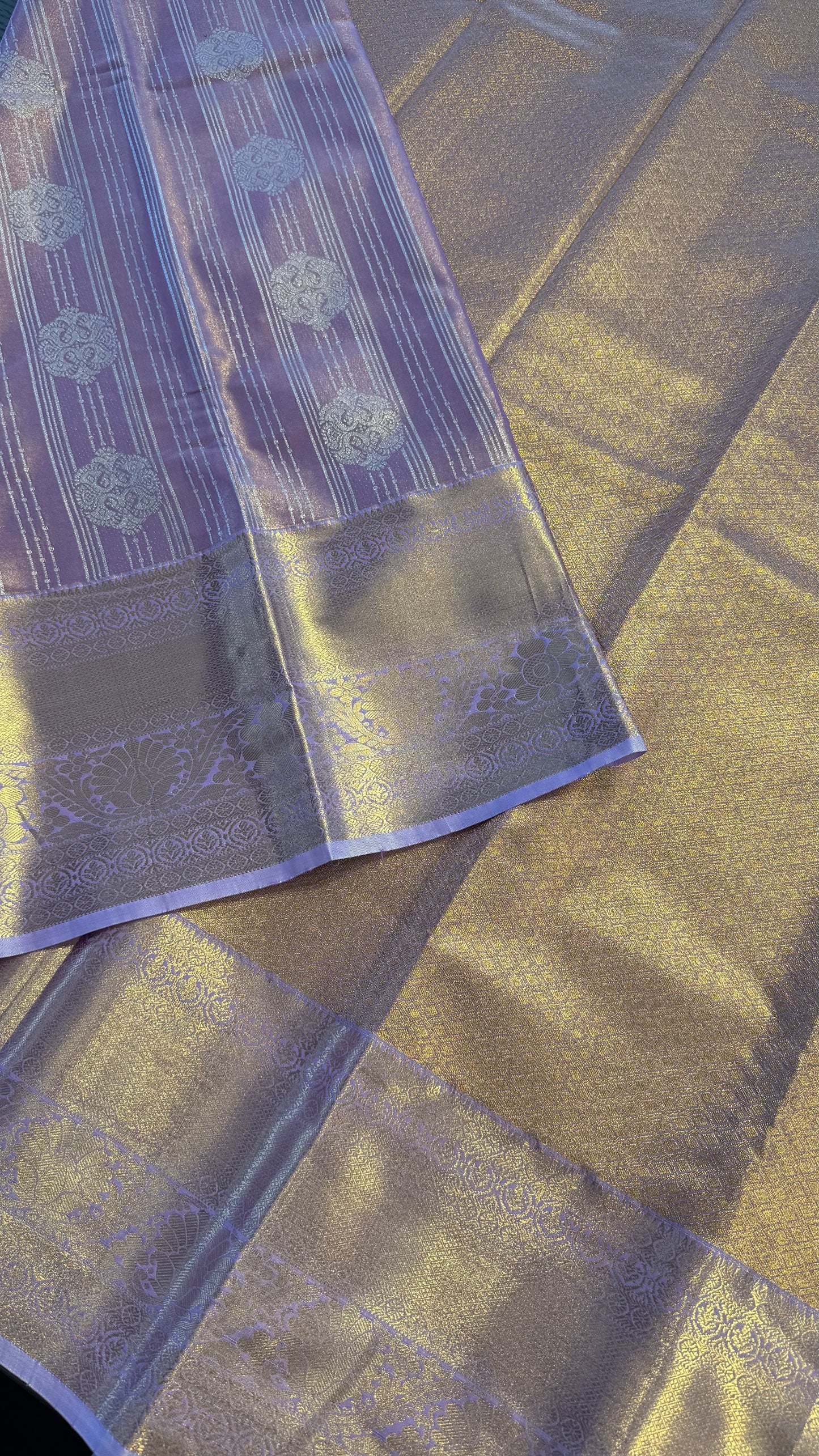 LILAC SEMI SILK KANICHIPURAM SILK SAREE (SSKS07)