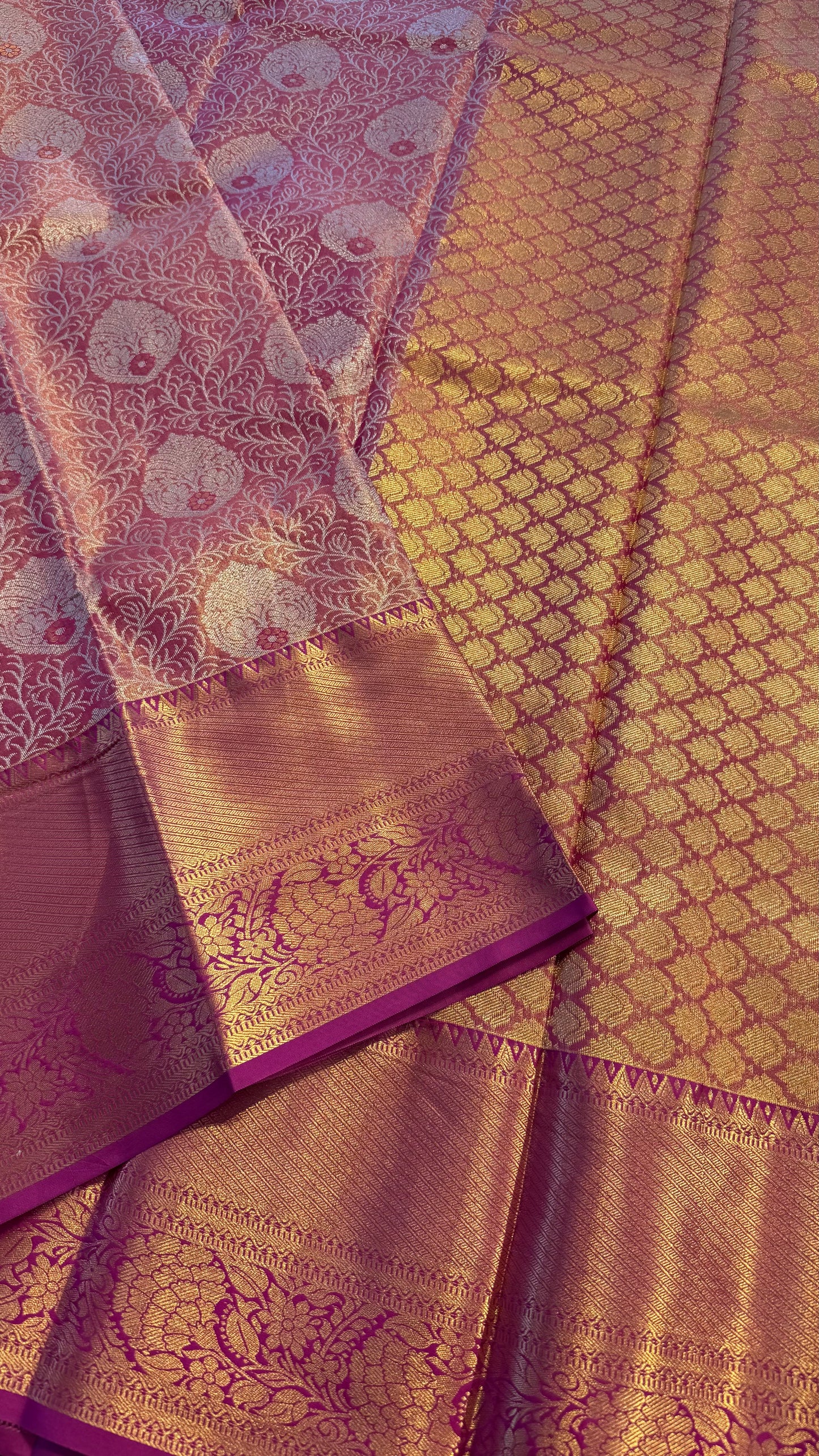 MAGENTA SEMI SILK KANICHIPURAM SILK SAREE (SSKS31)