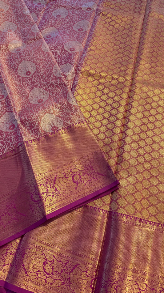 MAGENTA SEMI SILK KANICHIPURAM SILK SAREE (SSKS31)
