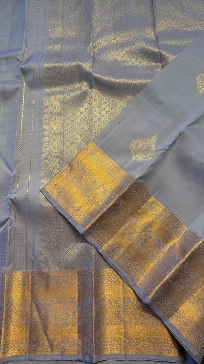 PALE MAUVE HANDLOOM KANCHIPURAM SILK SAREE (KSS315)