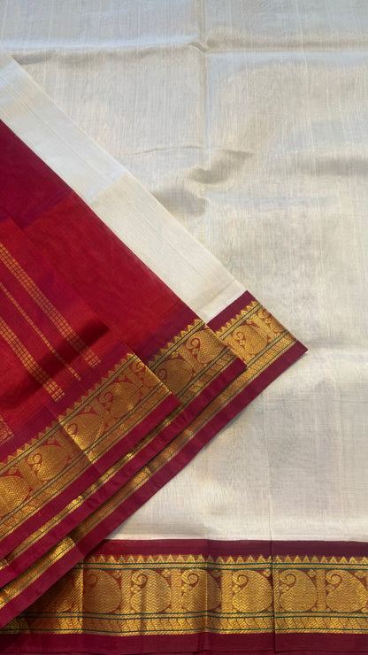 HANDLOOM KANCHIPURAM SILK COTTON (KSC282)