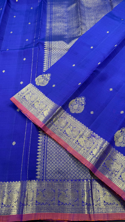 RIPE PLUM PURE KANCHIPURAM HANDLOOM SILK SAREE(KSS 556)