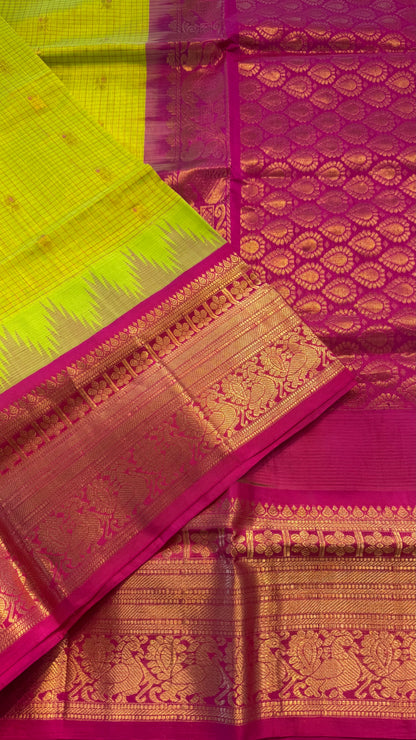 HANDLOOM KANCHIPURAM SILK COTTON (KSC273)