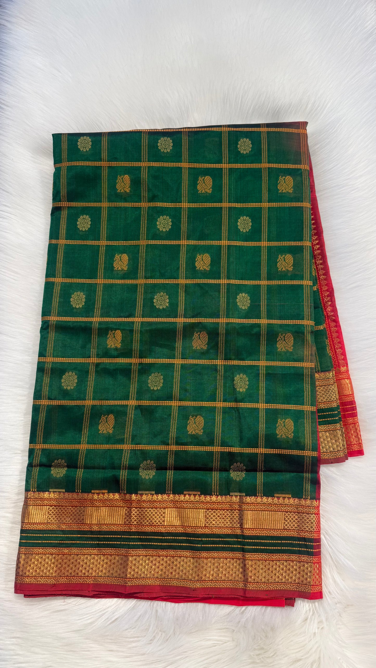 HANDLOOM KANCHIPURAM SILK COTTON (KSC152)