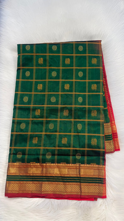 HANDLOOM KANCHIPURAM SILK COTTON (KSC152)
