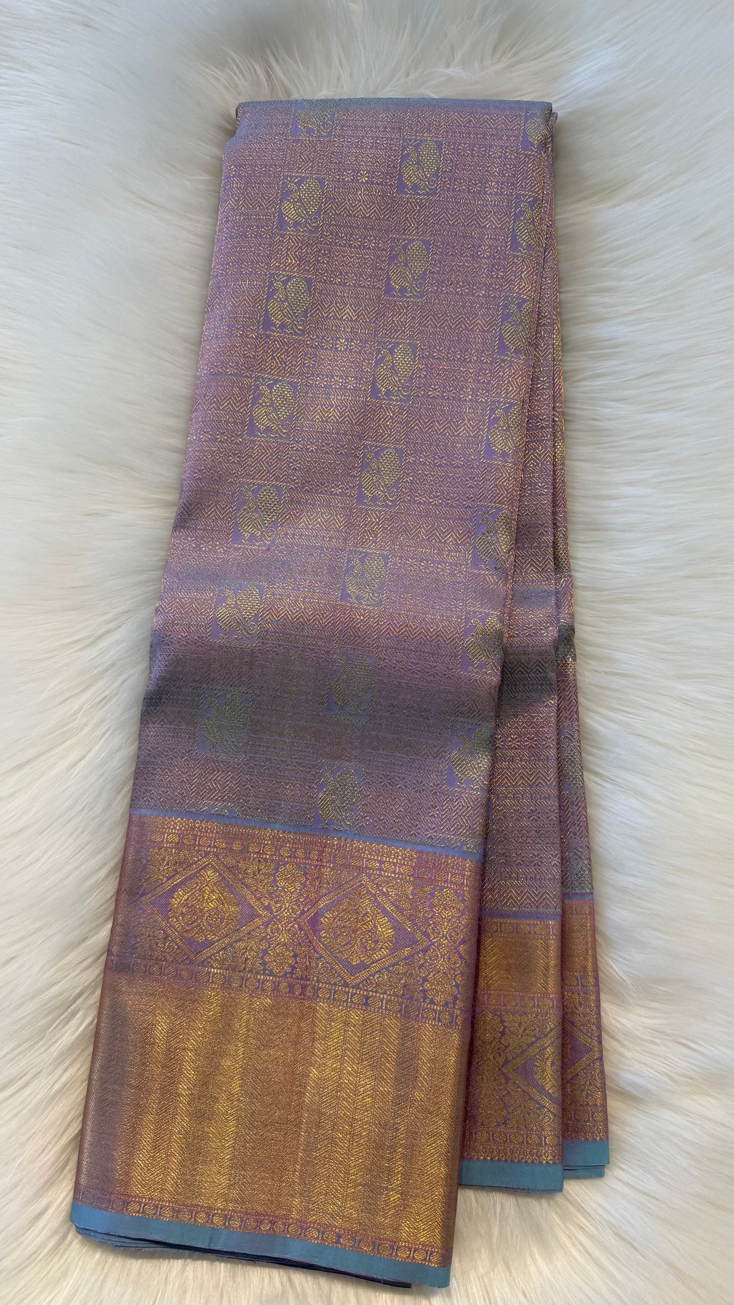 UNICORN GOLD FULL ZARI HANDLOOM KANCHIPURAM SILK SAREE (KSS310)