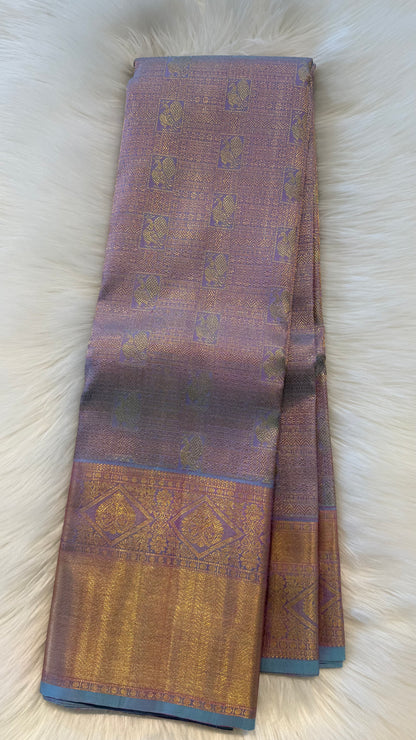 UNICORN GOLD FULL ZARI HANDLOOM KANCHIPURAM SILK SAREE (KSS310)