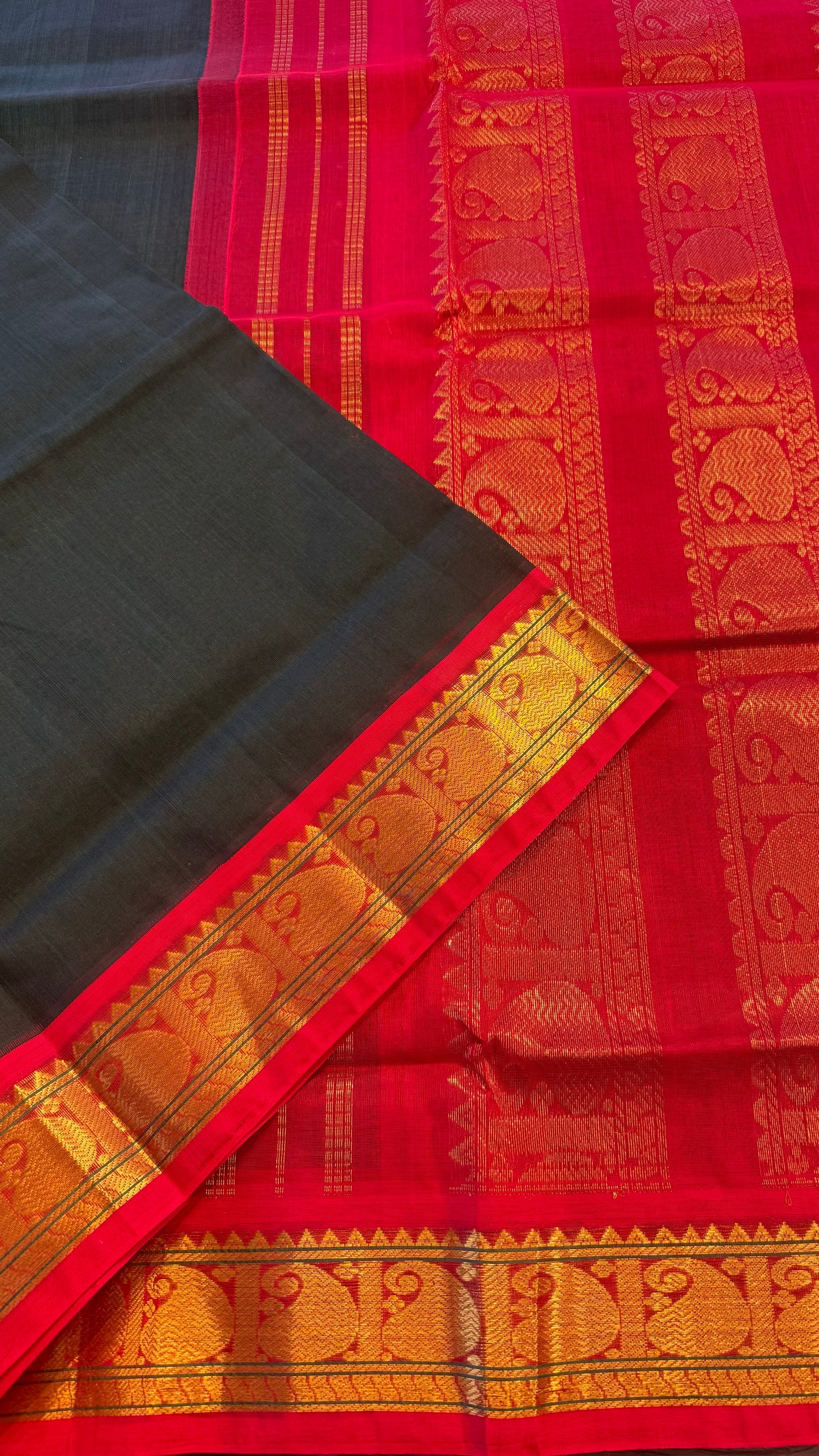 HANDLOOM KANCHIPURAM SILK COTTON (KSC207)