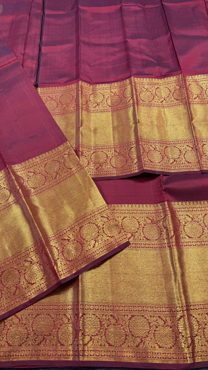 MAROON HANDLOOM KANCHIPURAM  SILK SAREE(KSS575)