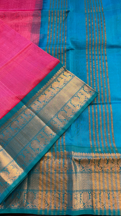 HANDLOOM KANCHIPURAM SILK COTTON (KSC243)