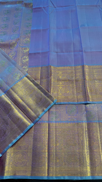 UNICORN GOLD FULL ZARI HANDLOOM KANCHIPURAM SILK SAREE (KSS314)