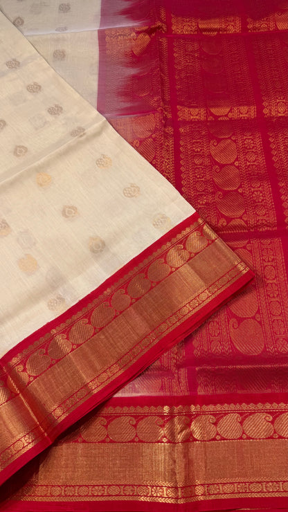 HANDLOOM KANCHIPURAM SILK COTTON (KSC208)