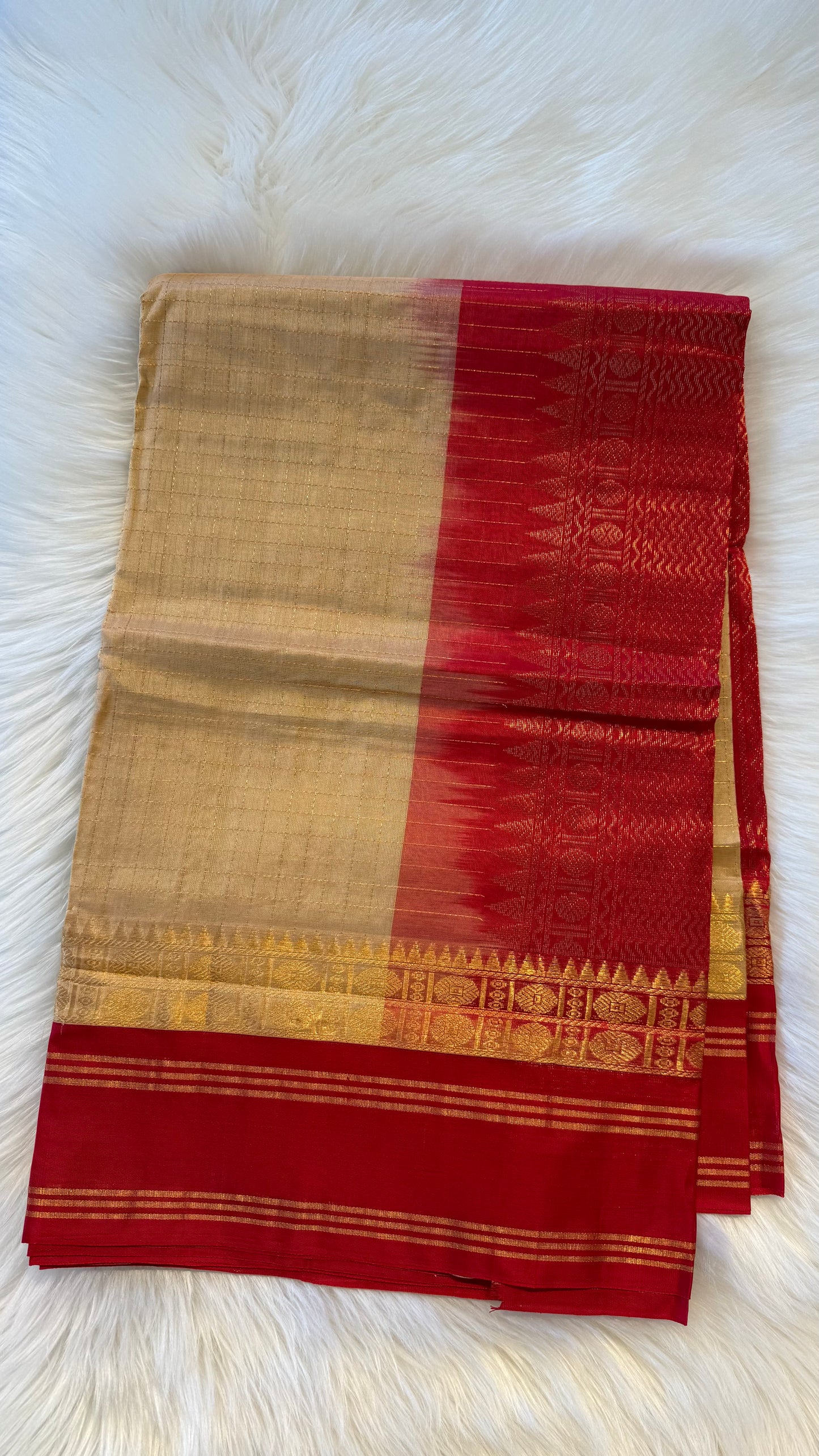 HANDLOOM KANCHIPURAM SILK COTTON (KSC255)