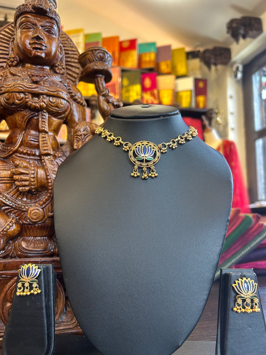 Blue Lotus Necklace