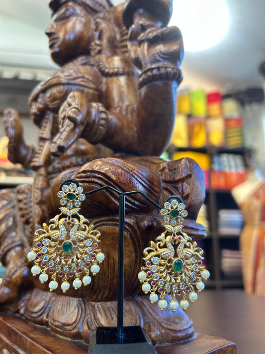 Diya Peacock Earrings