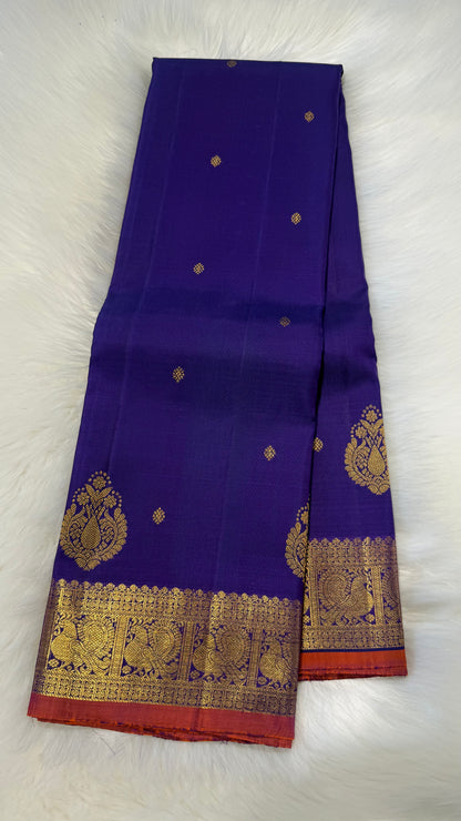 RIPE PLUM PURE KANCHIPURAM HANDLOOM SILK SAREE(KSS 556)