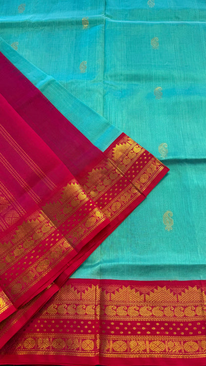 HANDLOOM KANCHIPURAM SILK COTTON (KSC227)