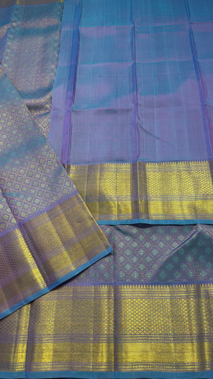 UNICORN GOLD FULL ZARI HANDLOOM KANCHIPURAM SILK SAREE (KSS307)