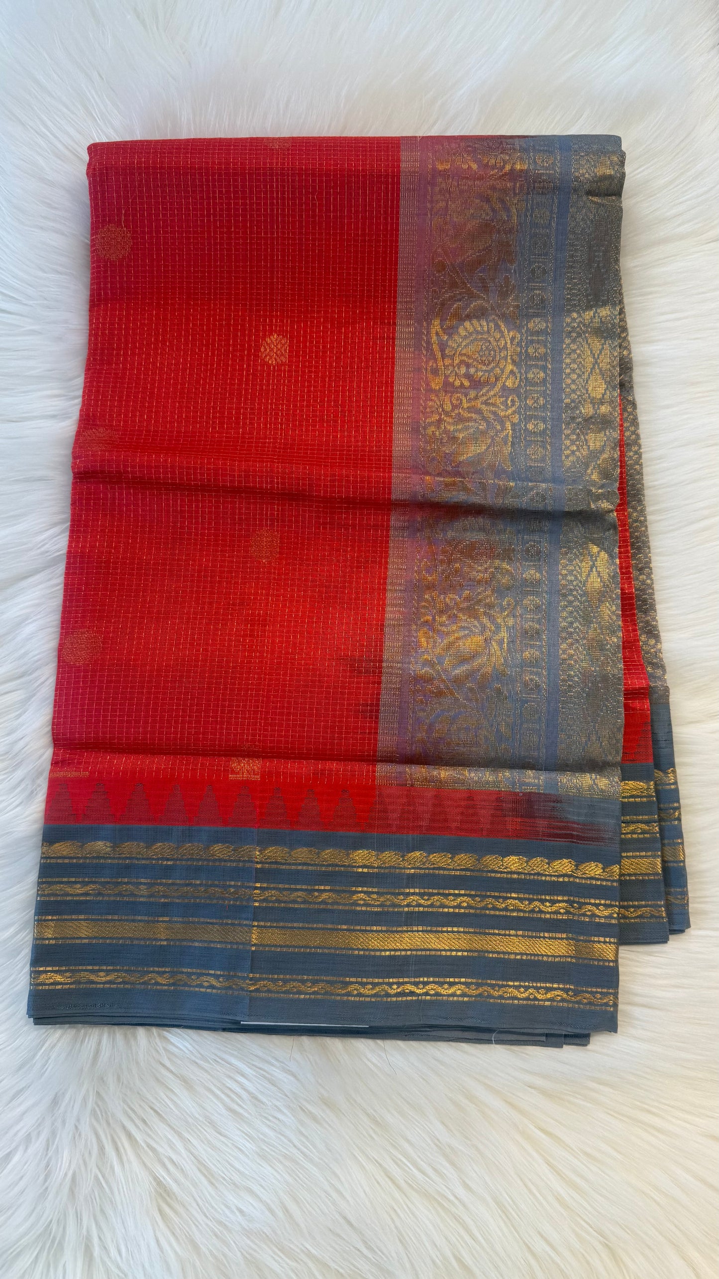 HANDLOOM KANCHIPURAM SILK COTTON (KSC259)