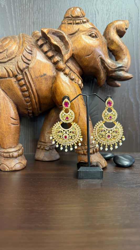Nalina Green and Ruby Earrings