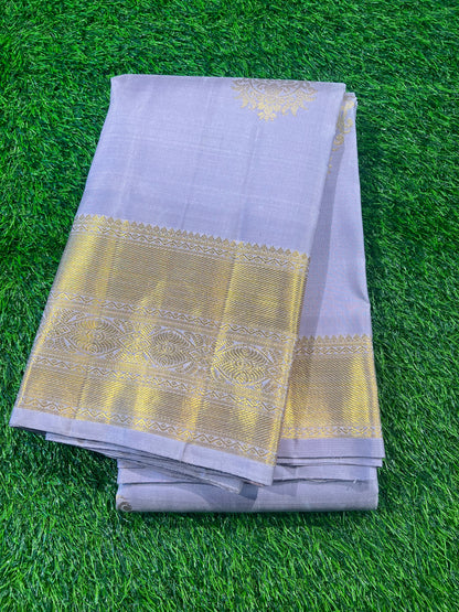 PURPLISH  LAVENDER KANCHIPURAM HANDLOOM SILK SAREE