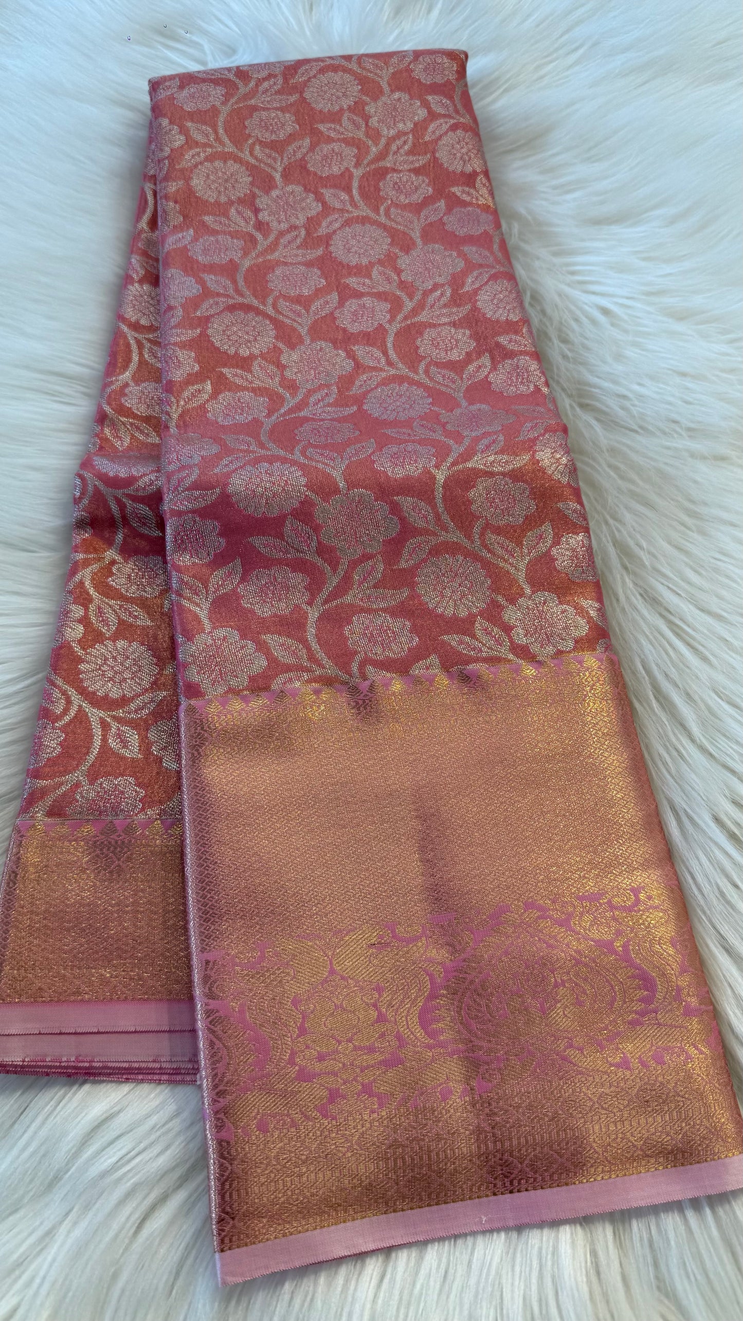 PINK SEMI SILK KANICHIPURAM SILK SAREE (SSKS11)