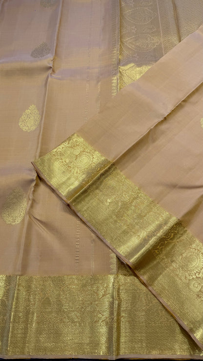 HONEY GOLD HANDLOOM  KANCHIPURAM SILK SAREE (KSS 513)