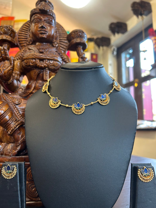 Blue Floral Necklace