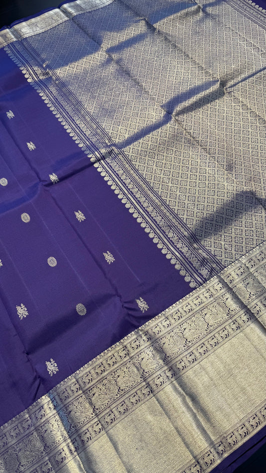 PURPLE HANDLOOM KANCHIPURAM SILK SAREE (KSS410)