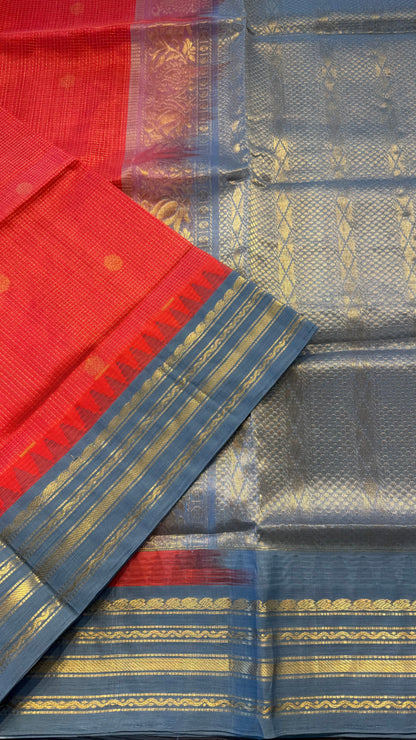HANDLOOM KANCHIPURAM SILK COTTON (KSC259)