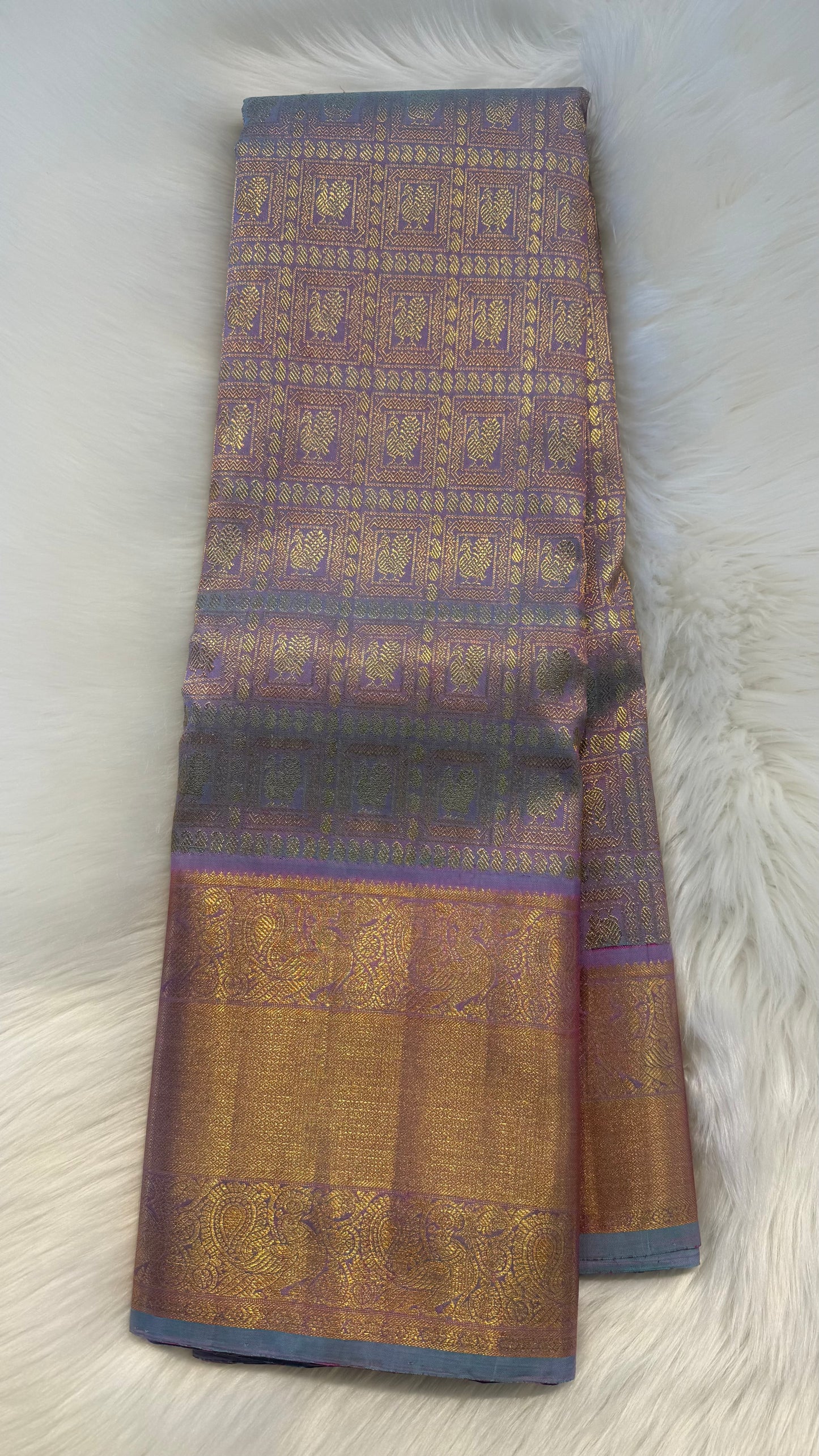 UNICORN GOLD FULL ZARI HANDLOOM KANCHIPURAM SILK SAREE (KSS311)
