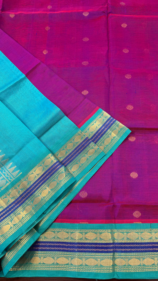 HANDLOOM KANCHIPURAM SILK COTTON (KSC219)